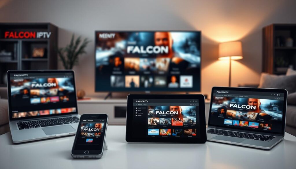 تشغيل falcon iptv على الأجهزة المختلفة