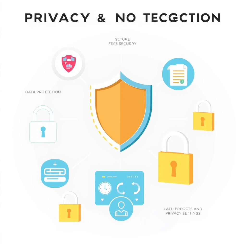 رسم توضيحي لسياسات الخصوصية وحماية البيانات للبالغين +18