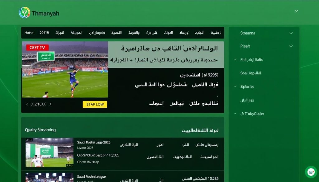 منصة ثمانية الرسمية لبث مباريات دوري روشن 2025