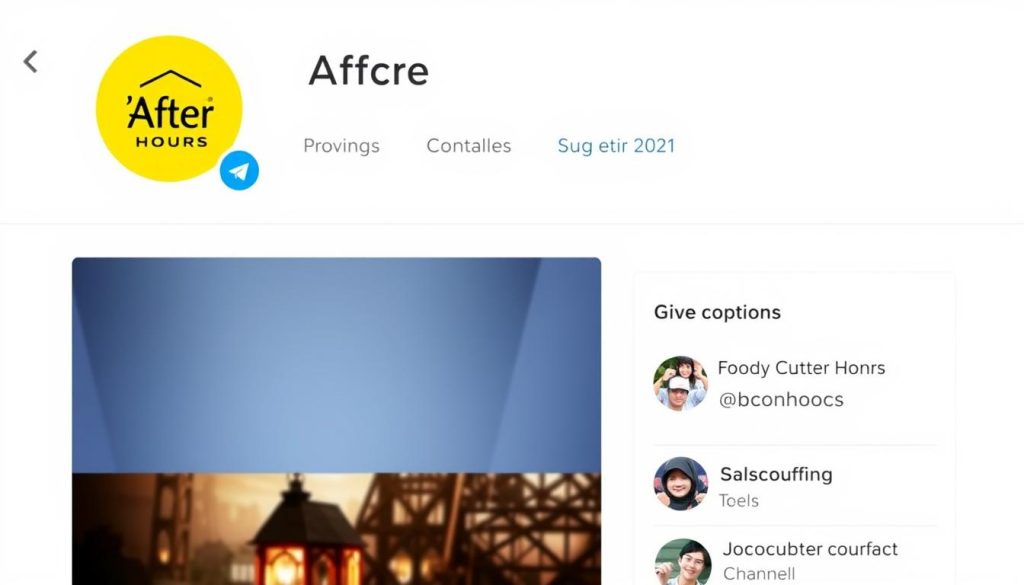 واجهة قناة After Hours على تليجرام للبالغين +18