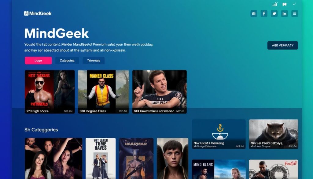 واجهة قناة MindGeek Premium للمحتوى الترفيهي للبالغين +18