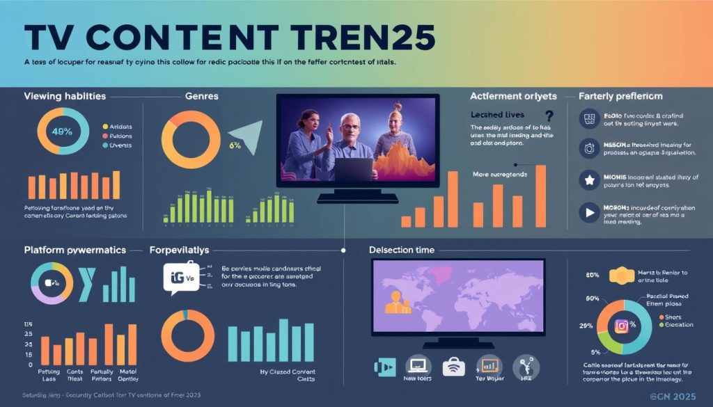 رسم بياني يوضح اتجاهات المحتوى التلفزيوني في 2025 رسم بياني يوضح اتجاهات المحتوى التلفزيوني في 2025