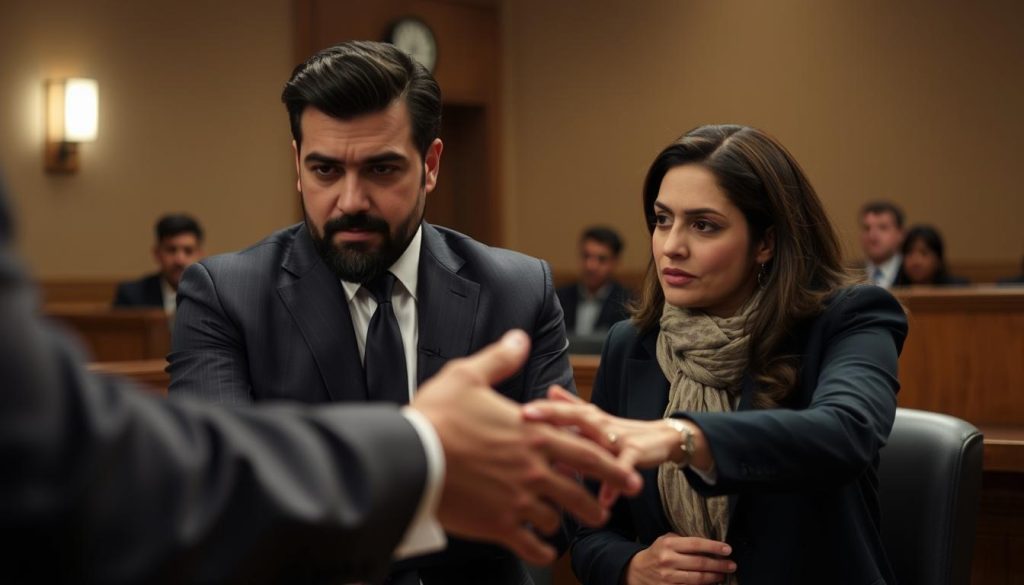 ياسر جلال وأروى جودة في مشهد من مسلسل للعدالة وجه آخر