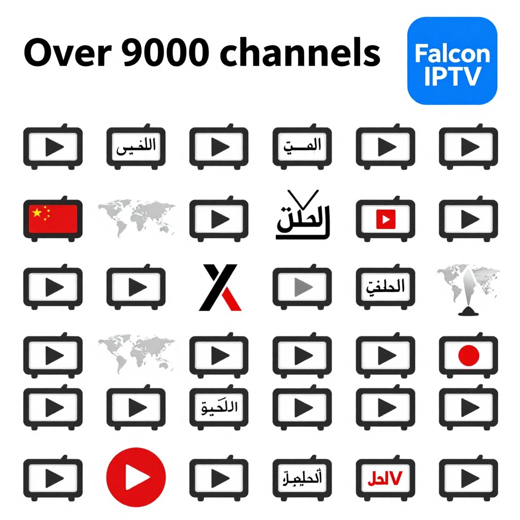 أكثر من 9000 قناة متنوعة في سيرفر فالكون الرسمي
