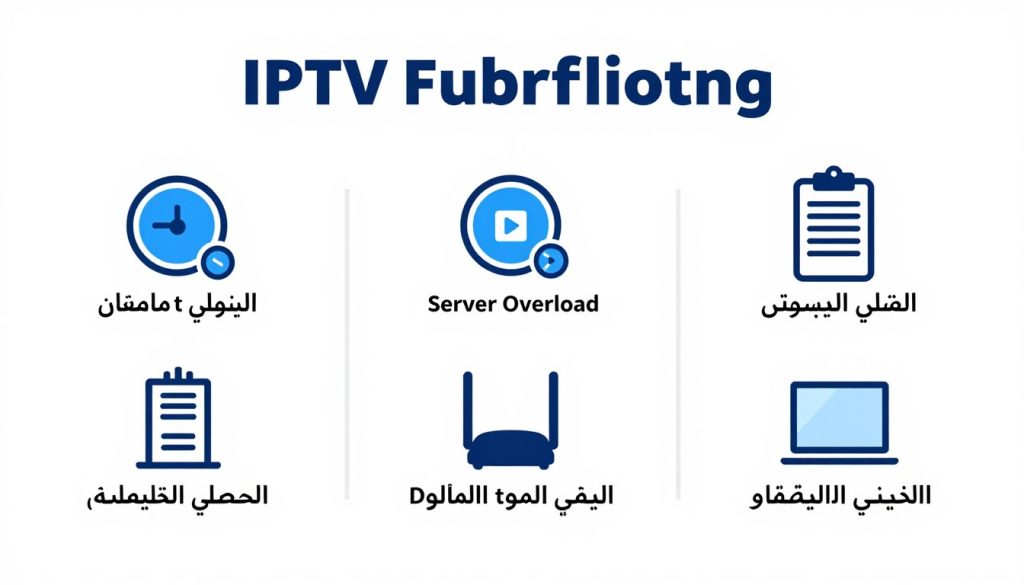 رسم توضيحي للأسباب الشائعة لمشكلة التقطيع في خدمات IPTV