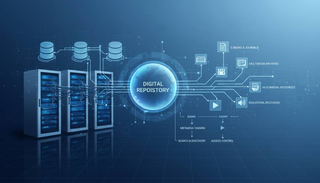 رسم توضيحي لمفهوم أضخم مكتبة أفلام إباحية للبالغين من منظور تقني