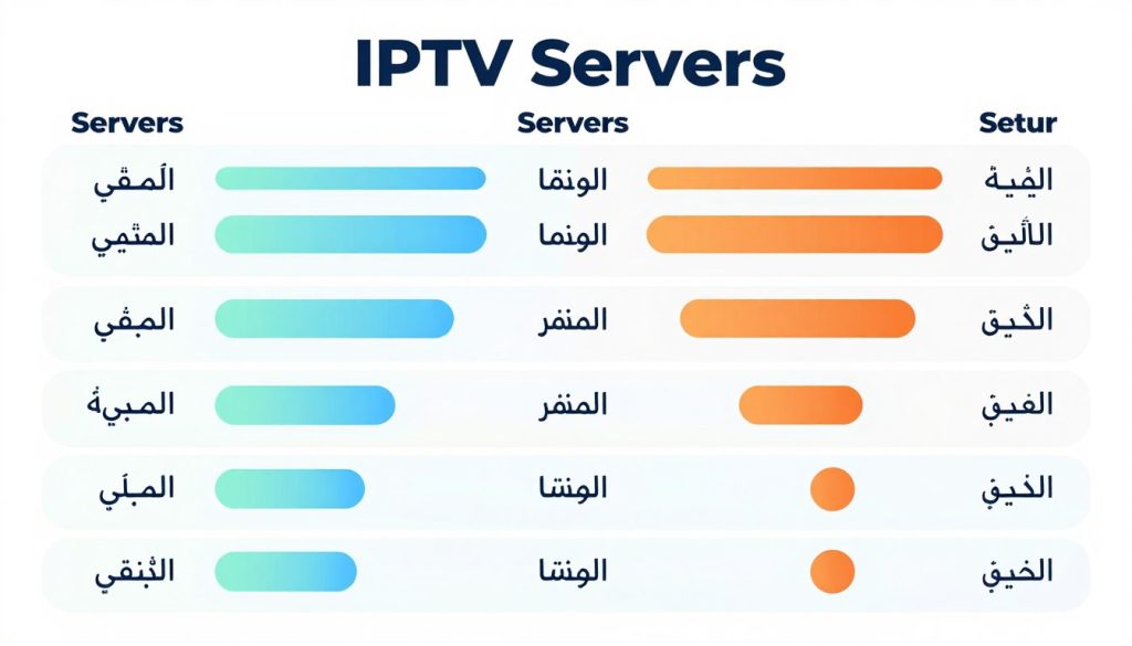 مقارنة بين سيرفرات IPTV المختلفة وتأثيرها على جودة البث مقارنة بين سيرفرات IPTV المختلفة وتأثيرها على جودة البث