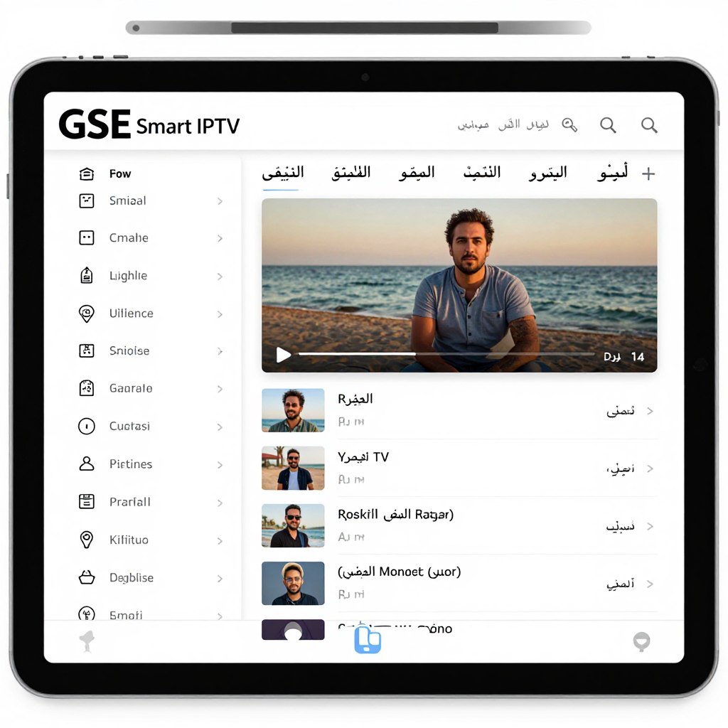 واجهة تطبيق GSE Smart IPTV للأجهزة المتعددة واجهة تطبيق GSE Smart IPTV للأجهزة المتعددة