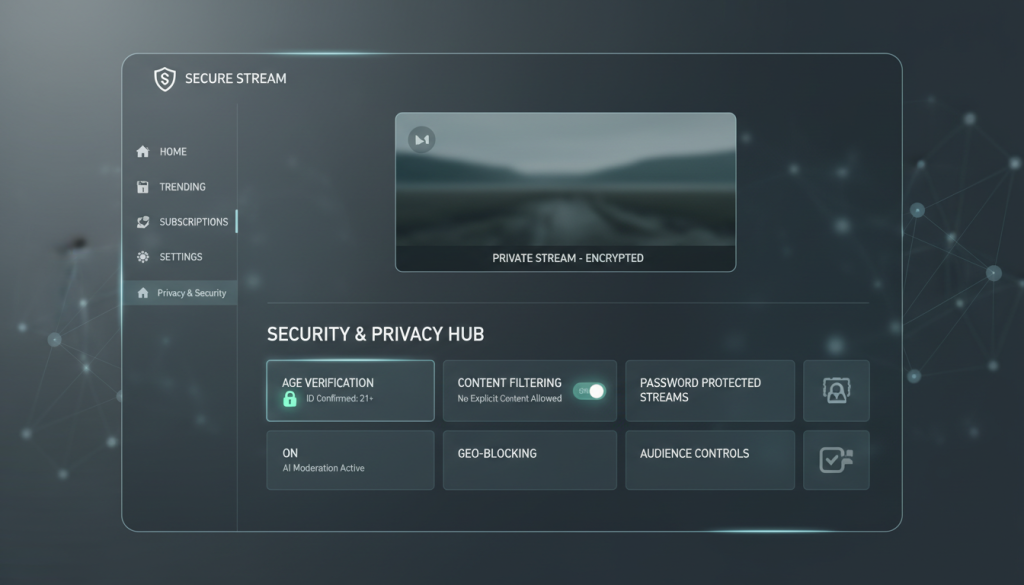 واجهة منصة بث مباشر مع إعدادات الخصوصية لمحتوى افضل قنوات اباحية للبالغين +18 واجهة منصة بث مباشر مع إعدادات الخصوصية لمحتوى افضل قنوات اباحية للبالغين +18