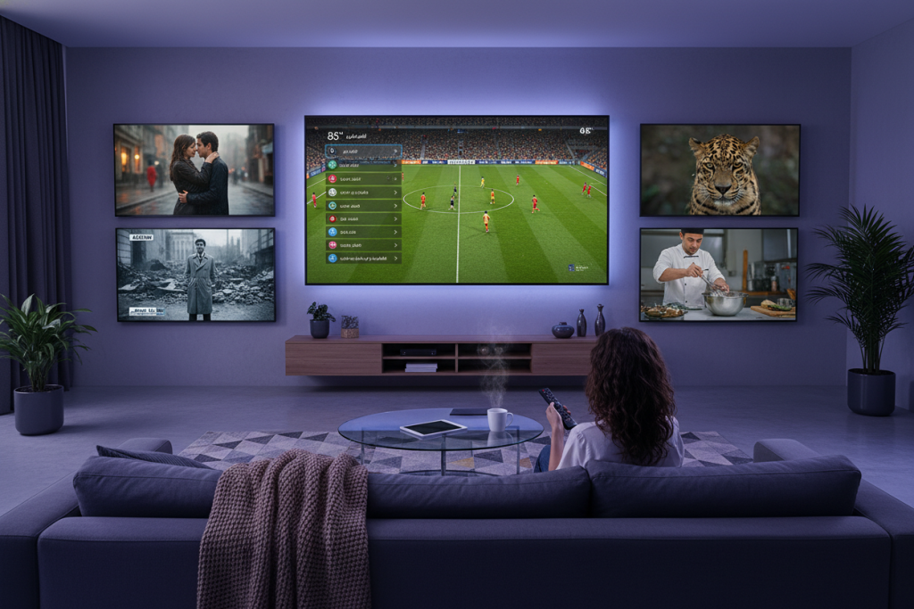 مواصفات افضل اشتراك IPTV تشمل جودة البث العالية وتنوع القنوات